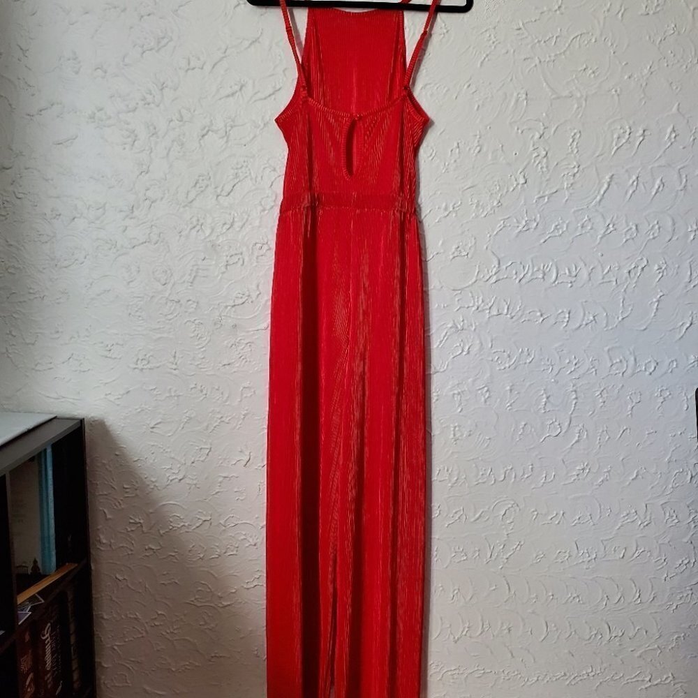 Studio Pasha Red Ribbed Jumpsuit - Picture 6 of 7
